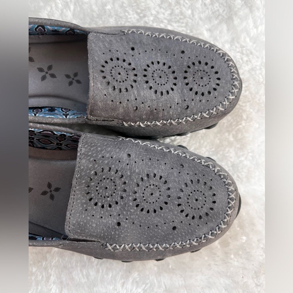 Skechers Gray Perforated Slip-On Loafers - Picture 4 of 14